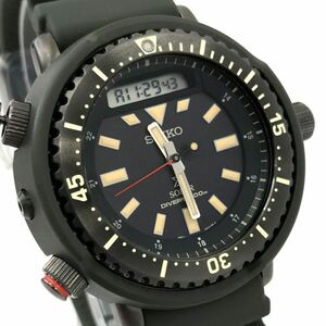 新品 SEIKO セイコー PROSPEX プロスペックス 腕時計 SNJ031P1 ソーラー アナデジ カレンダー ダイバーズ コレクション 動作確認済み