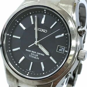 SEIKO セイコー SPIRIT スピリット 腕時計 SBTM003 7B42-0AN0 電波ソーラー アナログ ラウンド TITANIUM ヴィンテージ コレクション 動作OK