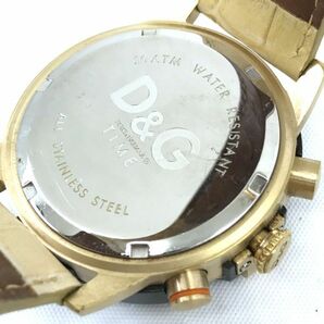 D&G ドルチェ＆ガッバーナ ドルガバ TIME タイム 腕時計 DW0363 クオーツ アナログ ラウンド クロノグラフ 電池交換済み 動作確認済みの画像6