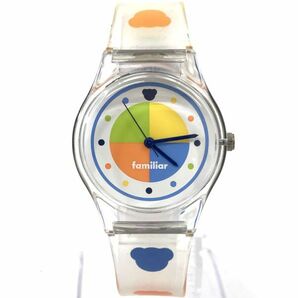 familiar ファミリア 腕時計 クオーツ アナログ クリア かわいい コレクション シンプル ファッション 電池交換済み 動作確認済みの画像2