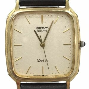 SEIKO セイコー DOLCE ドルチェ 腕時計 9531-5000 クオーツ ヴィンテージ コレクション スクエア ゴールド 諏訪精工舎 電池交換済 動作OK