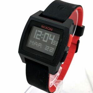 NIXON ニクソン K.I.S.S BASE TIDE 腕時計 クオーツ デジタル スクエア 四角 ブラック レッド コレクション 電池交換済み 動作確認済みの画像3