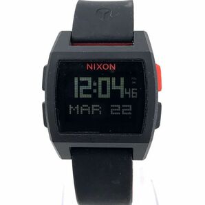 NIXON ニクソン K.I.S.S BASE TIDE 腕時計 クオーツ デジタル スクエア 四角 ブラック レッド コレクション 電池交換済み 動作確認済みの画像2