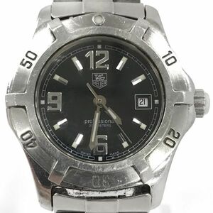 TAGHEUER タグホイヤー PROFESSIONAL プロフェッショナル 腕時計 クオーツ WN1310 カレンダー コレクション ブラック シルバー 動作確認済