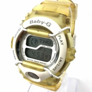 CASIO カシオ Baby-G ベビーG ベイビージー Tripper 腕時計 BGT-100 クオーツ デジタル イエロー クリア 新品電池交換済み 動作確認済の画像3