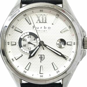Furbo design フルボデザイン 腕時計 F900B 自動巻き 機械式 オートマ アナログ ラウンド シルバー カレンダー コレクション 動作確認済み