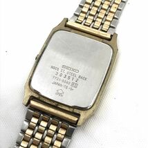 SEIKO セイコー DOLCE ドルチェ 腕時計 7731-5040 クオーツ アナログ ヴィンテージ コレクション スクエア 四角 ゴールド おしゃれ_画像6