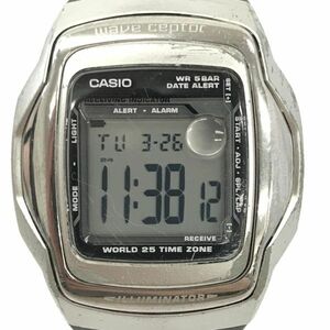 CASIO カシオ WAVECEPTOR ウェーブセプター 腕時計 WV-55H 電波ソーラー タフソーラー デジタル シルバー スクエア コレクション 動作OK