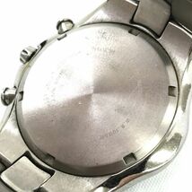 CITIZEN シチズン Eco-Drive エコドライブ 腕時計 H570-S030757 ソーラー ラウンド ホワイト クロノグラフ TITANIUM チタン 動作確認済み_画像6