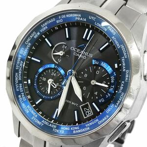 CASIO カシオ OCEANUS オシアナス マンタ 腕時計 OCW-S1400-1A 電波ソーラー タフソーラー チタン マルチバンド6 ブルー 動作確認済