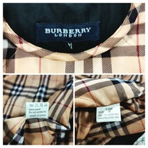 BURBERRY LONDON 01【大人の黒コーデ】バーバリーロンドン ステンカラーコート ノバチェック ジップアップ 黒 ホースロゴ刺繍 軽量 春秋_画像6