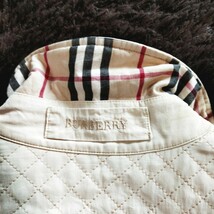 BURBERRY LONDON ①【高級品質 英国製】バーバリーロンドン キルティング ジャケット アウター ノバチェック 白 made in ENGLAND 男女兼用_画像8