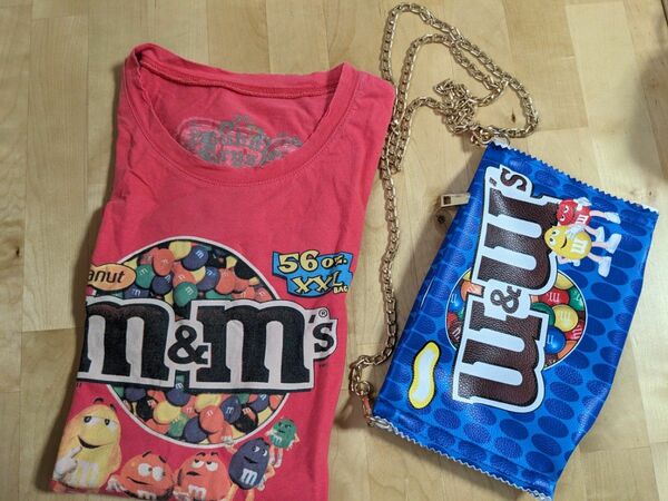 M&M's　エムアンドエムズ　半袖Tシャツ　バッグ　2点セット