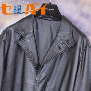  genuine article finest quality goods Dunhill top class ram leather stand-up collar long coat men's L outer jacket domestic regular goods ALFRED DUNHILL