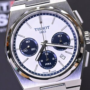 本物 新品 TISSOT PRX オートマティック クロノグラフ シースルーバック メンズウォッチ 男性用自動巻腕時計 保存箱 ギャラ 冊子付 ティソの画像3