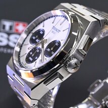 本物 新品 TISSOT PRX オートマティック クロノグラフ シースルーバック メンズウォッチ 男性用自動巻腕時計 保存箱 ギャラ 冊子付 ティソ_画像4