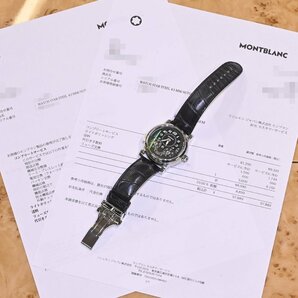 本物 2024年 正規CS済 モンブラン 極希少 ニコラ リューセック モノプッシャー クロノグラフ メンズウォッチ 紳士自動巻腕時計 箱 メンテ書の画像9