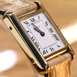 本物 超美品 カルティエ 極希少 手巻き ルイカルティエ メカニカルウォッチ 手巻腕時計 ヴィンテージ アンティーク Cartierの画像5