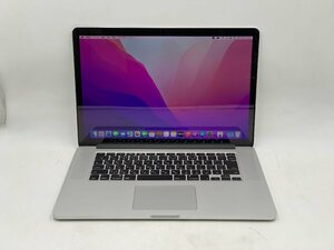 ★充放電回数：0★ MacBook Pro (Retina, 15-inch, Mid 2015) A1398 Core i7/2.2GHz RAM:16GB/SSD:256GB 2,880 x 1,800 シルバー