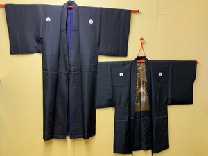 1104B/ античный мужчина ансамбль кимоно чёрный земля дом . входить подкладка (. map ).. retro модный Ремейк-материал 