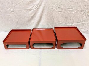 13740/. paint . serving tray 3 point . serving tray genuine paint angle tray lacquer ware . seat tool . stone tool 