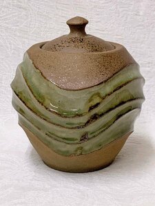 13680/陶器 水指 蓋物 未使用 茶器 煎茶道具 茶道具 人気陶芸家