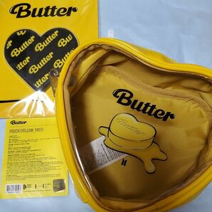 BTS 　公式　Butter　未使用ポーチ 　新品未開封ミラー 