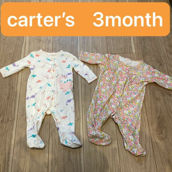 Carter’s 3month ロンパース【つま先付き】2点セット