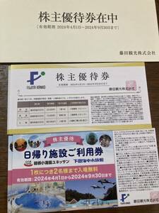 藤田観光 箱根小涌園ユネッサン 下田海中水族館 日帰り施設利用券 2枚　株主優待 券10枚セット