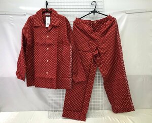 ◇未使用品◇ポールスミス　メンズ　パジャマ上下セット　長袖長パンツ　Lサイズ　レッド系　ドット柄（31923110817966US）