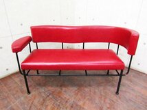 ■新品/未使用品/STELLAR WORKS/高級/FLYMEe/Cotton Club Lounge Chair Two Seater(1988)/Carlo Forcolini/牛革/レッド/442,200円/ft8561m_画像3