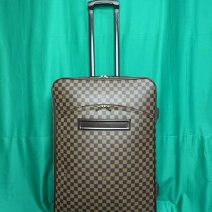 LOUIS VUITTON ルイ・ヴィトン 正規 ペガス 65 ダミエ 旅行用 キャリーバッグ キャリーケース スーツケース 大型 中古 本物 リペア済の画像1