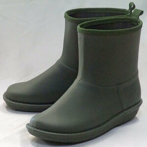  free shipping nisibe tea -ming712 Short rain boots moss green M 23.0~23.5cm waterproof boots gardening outdoor made in Japan 