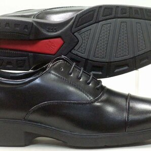 送料無料 ウイルソン WILSON 75 軽量 ストレートチップ ビジネスシューズ ブラック 25.5cm 幅3E 快適歩行 紳士靴 AIR WALKINGの画像2