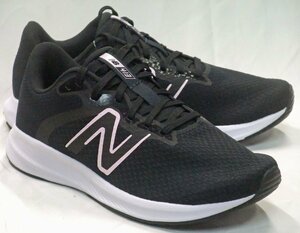 送料無料 new balance ニューバランス W413 PP2 ランニングシューズ ブラック/ピンク 24.5cm 軽量 フィットネスラン ウォーキング