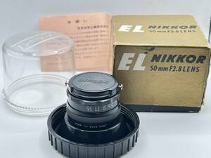 [ junk ] Nikon EL Nikkor 50mm f/2.8 case box attaching returned goods un- possible 