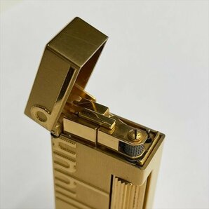 Dunhill ダンヒル ローラー式 ガスライター スクエア ロゴ ゴールド スイス製 喫煙具 着火確認済み 美品の画像10