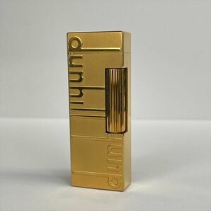 Dunhill ダンヒル ローラー式 ガスライター スクエア ロゴ ゴールド スイス製 喫煙具 着火確認済み 美品の画像1
