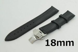 腕時計 ラバーベルト 黒 18mm Dバックル シルバー