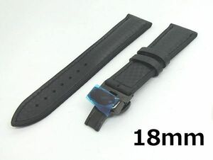 腕時計 ラバーベルト 黒 18mm Dバックル ブラック
