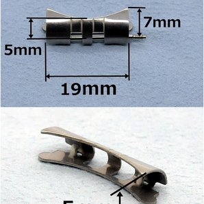 時計ベルト 19mm シルバー ジュビリー 弓カン ステンレスの画像4