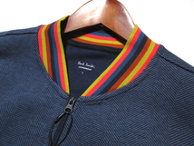 新品 【ポールスミス】 ヘリンボーン　ジップスウェットブルゾン　ネイビー系ブルー　サイズL　ジャージ　Paul Smith LOUNGEWEAR_画像4