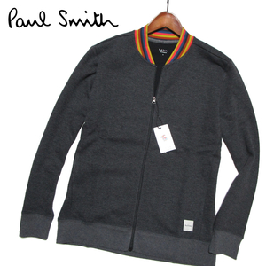 新品 【ポールスミス】 ヘリンボーン　ジップトラックブルゾン　チャコール杢　サイズM　ジャージ　Paul Smith LOUNGEWEAR