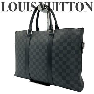 鑑定有 LOUISVUITTON ルイヴィトン アントン ビジネスバッグ N40024 GI2198 ブリーフケース　ダミエグラフィット　トートバッグ