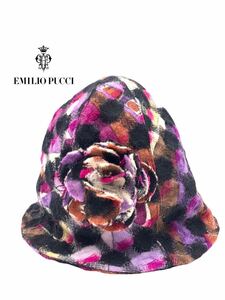 Emilio Pucci Brand Brand Purple Hat Hat Hat Hat Ladies маленькие товары модные