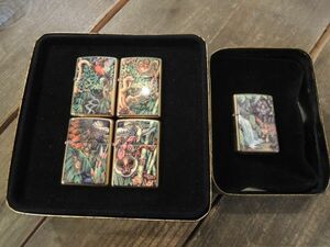 未使用 ZIPPO ジッポー 5Pセット オイルライター MYSTERIES OF THE FOREST ミステリーオブザフォレスト 着火未確認 ビンテージ