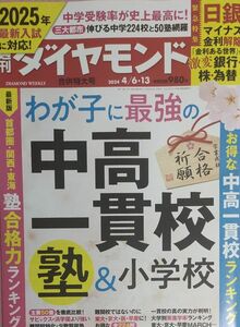 【美品】週刊 ダイヤモンド (2024/04/06&13) 週刊誌／ダイヤモンド社