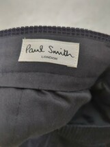 Paul Smith　ワイド　パンツ　30　ネイビー　綿　センタープリーツ スラックス ズボン_画像6