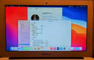【美品】Macbook Air 11インチ/2014/背面Appleロゴ発光モデル/Core i5/SSD128G/メモリ4G/おしゃれカフェ用
