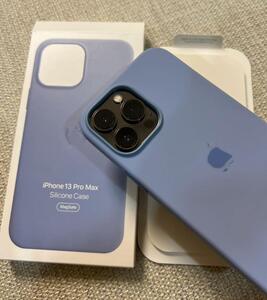 【新品】純正互換品iPhone 13pro　シリコンケース　スカイ